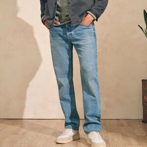 Faherty The Feel Good Denim Special Weave Blue Straight Leg Jeans Men's 34X30